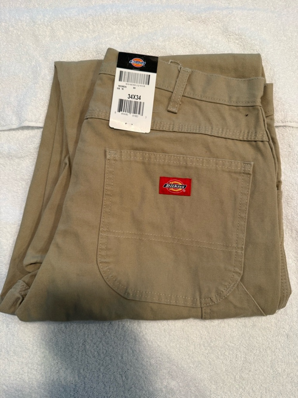 Dickies Men's Tan Work Pants - Relaxed Fit- new with tags  34x34